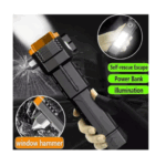 Lampe torche SOS avec Brise vitre - Coupe sangle - Power Bank - mode SOS – Image 6