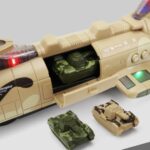 Hélicoptère Militaire avec 3 chars à roues – Image 2