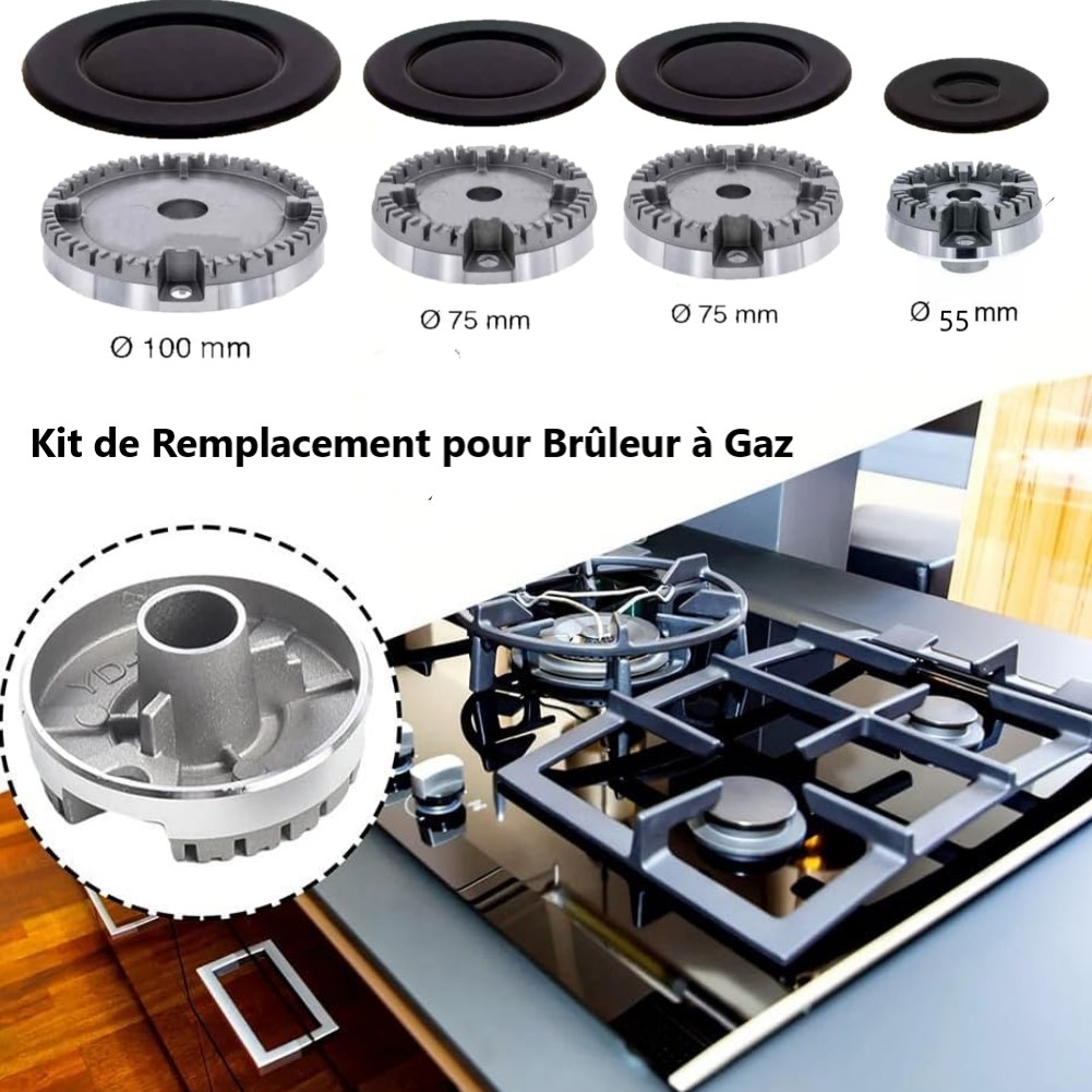 kit-de-remplacement-pour-bruleur-a-gaz-pack-de-4-couvercles-tunisie-promodeal Kit de Remplacement 4 Brûleurs à Gaz – Pack de 4 Couvercles – Image 1