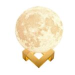 Veilleuse forme de lune 3D 2 couleurs 16.5 cm