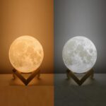 Veilleuse forme de lune 3D 2 couleurs 16.5 cm – Image 2