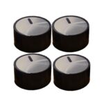 Lot de 4 Boutons Universels pour Cuisinière à Gaz- noir silver – Image 2