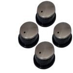 Ensemble de 4 boutons de plaque de cuisson- noir silver – Image 3