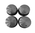 Ensemble de 4 boutons de plaque de cuisson- noir silver – Image 2