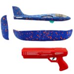 Avion pistolet catapulte avec lumière 27 cm – Image 2