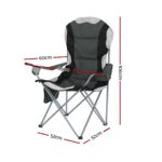 Chaise de camping Grand modèle pliantes avec porte-gobelet à dossier haut – Image 12