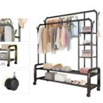 Cintre acier double grand modèle avec étagères – Image 4