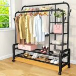 Cintre acier double grand modèle avec étagères – Image 6