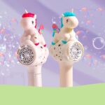 Machine à bulles licorne pour enfants avec lumière LED