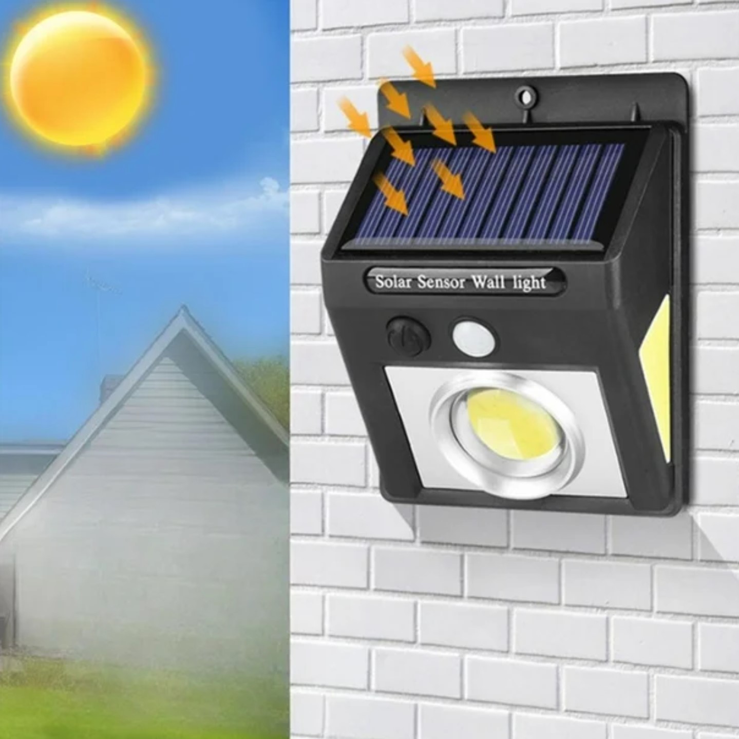 applique-mural-solaire-capteur-panneau-lumière-rechargeable-promodeal-tunisie-9 Applique mural solaire – Image 1