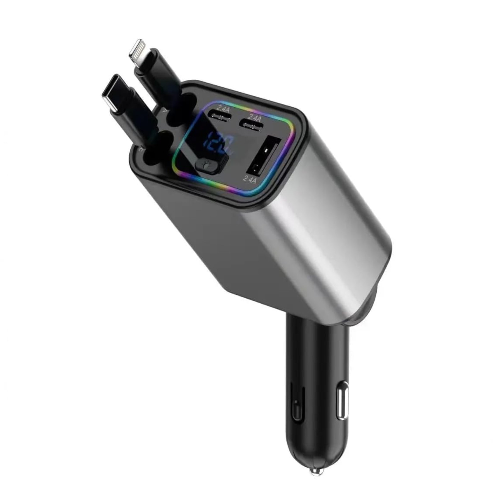 chargeur-5en1-fast-super-charge-rapide-voiture-usb-typec-promodeal-tunisie Chargeur voiture 5 en 1 ultra rapide – Image 1