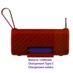 Haut-parleur et radio de plage avec charge solaire LP V87 – Image 3