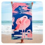 Serviette de plage Flamant Rose