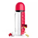 Bouteille d'eau avec pilulier organisateur de 7 jours – Image 2